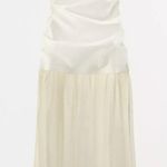ZARA Combination Strapless Midi Dress Photo 5