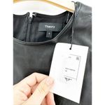 Theory Bedford Mod Faux Leather Sleeveless Shift Dress In Black Size 6 Photo 2