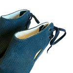 Fly London  Peep Toe Lace Up Wedge Sandals Nubuck Suede Size 36 5.5 Women's Photo 4