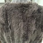 Melody Faux Fur Vest Gray Soft Plush Cozy Layering | Adjustable Waist Size Small Brown Photo 9