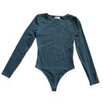 Babaton Contour Crew Longsleeve Bodysuit Deep Teal Size S Contemporary Modern Photo 0