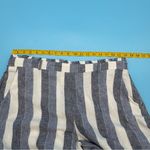 LC Lauren Conrad Lauren Conrad Linen Blend Wide Leg Cropped Pants Tan White Stripes New Womens XL Photo 5