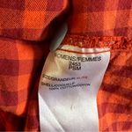 Woolrich Women's Orange Red Rust Buffalo Plaid Button Down Flannel Shirt Fall XL Photo 5