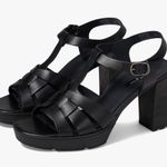 Paul Green Women’s Platform Raveel Black Strappy Sandals 7.5 US 10 Chunky Heel Photo 1