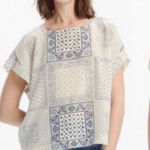 Madewell  Kyoto 100% Silk Bandana Print Top in size Small Photo 0