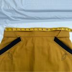 Byblos Italy 44 = US 10 gold/mustard midi skirt Photo 11