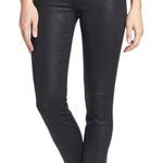 joe's jeans | Women's Jet Black High Rise Skinny Ankle Shine Coated Jeans, 30 Photo 0