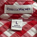 Rebecca Malone  Red and White Checkered Blouse Photo 1