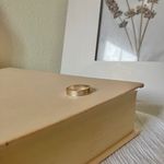 Silver Diamond Cut Band “Amana” Minimal Vintage Ring Satin Neutral Stacking Jewelry Photo 0