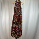 NEW Kara Chic NF Ankara Print Dramatic Wide Leg Halter Tank Collared Jumpsuit Red Size undefined Photo 3