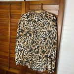 JM Collection  Animal Print Sequin Collar Button Down Blouse Photo 6