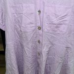 Pomander Place Lilac Meryl Shirt Dress button down pockets short sleeve aline Purple Size XXL Photo 4