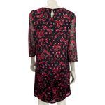 J.T.B. Missy Black, Red and Gold Floral Shift Style Dress‎ Size M Photo 3