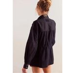 Free People  Arya Cargo Utility Jacket in Black Oversized Size XL Grunge 90s Photo 5