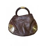 Gucci  Vintage Indy Hobo Brown Leather Top Handle Bag Photo 4