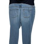Isabel Maternity Womens Straight Crop Distressed Raw Hem Straight Leg Loose 16 Photo 0