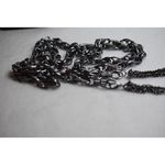 Source Unknown Voguish Engraved Smooth Gray Link Metal Alloy Light Weight Single Stand Necklace Photo 2
