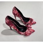 Ted Baker  LONDON Ryama Heels Red Tapestry‎ Glitch Bow Court Pointed Size 38.5 8 Photo 3