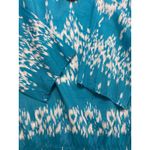 Chico's  Embellished Blue Ikat Print Tunic Top Size L 2 Swim Cover Up Beaded Boho Photo 5