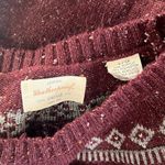 Weatherproof Vintage Fairisle Sweater in Wine, Size L EXCELLENT! Photo 5