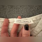 12th Tribe  White Balloon Sleeve Crop Top Blouse with Tie size medium NWOT Photo 6