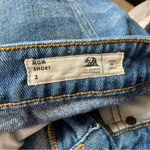 Bullhead Denim Co Bullhead Patches Distressed Cutoff Mom Jean Shorts Size 3‎ Photo 3
