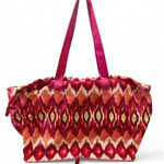 Chico's  Be Bold Packable Zipper Tote Bag in a bright ikat print Large Retail $69 Photo 0