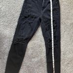 American Eagle  Women’s Black Distressed Ripped Jeans Size 00 Regular Photo 9