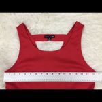 Double Zero  Red Tiered Scallop Sleeveless Sheath Dress Size Medium Photo 3
