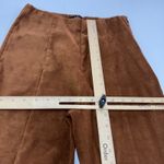 Lulus  Pants Womens Medium Brown Dear Friends Vegan Suede High Waisted Zip Ankle Photo 7