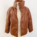 Free People  genuine leather Quilted Bomber Snap Puffer coat NEW Photo 11