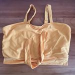 Women’s Coral Reef Bright Yellow Bikini Top Tie Front Size Medium Photo 0