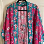 VINTAGE Tolani Collection Women's Kimono Floral Multicolor 3X Bohemian 90s Pink Photo 2
