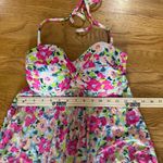 Kona Sol  Bikini Top‎ Sheer Floral Size Small Molded Cups Removable Straps Photo 3