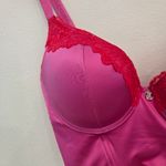 Juicy Couture  Pink Satin corset bra y2k size 36C Photo 3