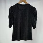 Kate Spade  Dashing Beauty Metallic Puff Sleeve Sweater‎ in Black Gold Size XS Photo 6