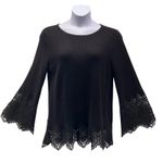 Chico's  Whimsigoth Sweater Black XXL Or 4 Photo 0