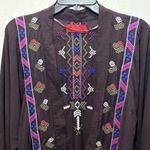Tigerlily Amalia Embroidered Kimono Front Open Tunic Top S/M Photo 1