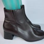 Predictions Brown Side Zip Leather Ankle Boots - SIZE 11 Photo 5