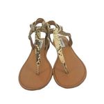 Steve Madden  Leven T-Strap Sandal Snakeskin Rhinestone Photo 1