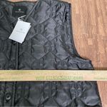 ANINE BING  Andy Black Quilted Monogram Vest Pockets Women’s Size‎ Large Photo 8