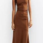 ZARA  maxi dress stretchy bodycon flowy bottom fitted casual evening wedding  Photo 9