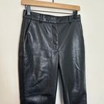 Babaton - Aritzia Command Cropped Pant Black Faux Leather Vegan Trouser Stretch Photo 3