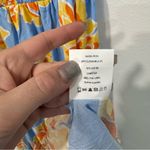 Abel the label  Blue Yellow Floral One Shoulder Maxi Dress L Photo 4