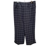 Versona  New Windowpane Print Size 18  Slim Straight Pant 25 Inch Inseam Photo 4