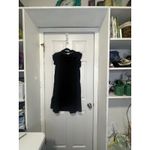 Umgee USA Women’s Johnny Collar Split Neck Black Ruffle Sleeve Dress Size Medium Photo 4