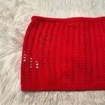 Edikted  Leola Ladder Knit Mini Skirt Red L Photo 8