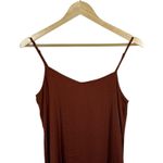 Aerie Women’s Satin Flowy Slip Midi Dress in Rust Size XS Photo 9