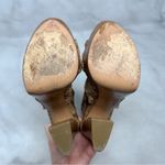 Casadei  Mesh Snakeskin Strappy Bandage Wrap Chunky Platform Block Heel Sandals Photo 12