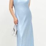 Reformation  Annabelle Silk maxi Dress Size 14 Horizon blue UB Photo 0
